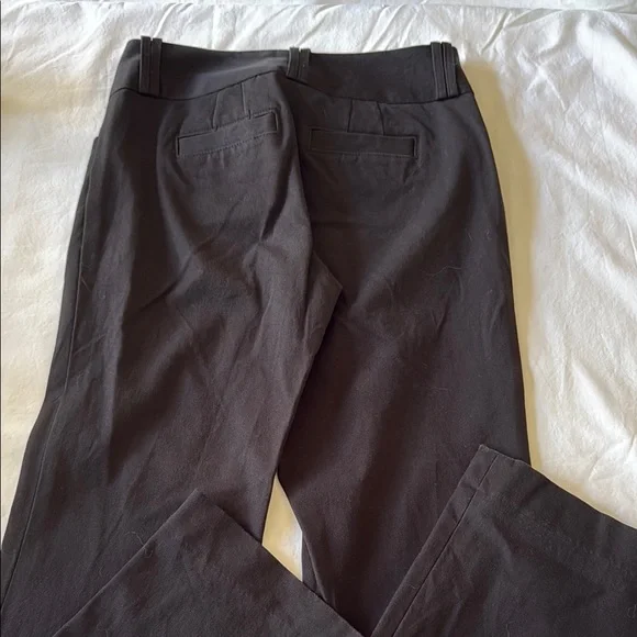 Banana Republic Martin Fit Black Boot Cut Flare Pants Large Button Tap Size 0 - Picture 5 of 11